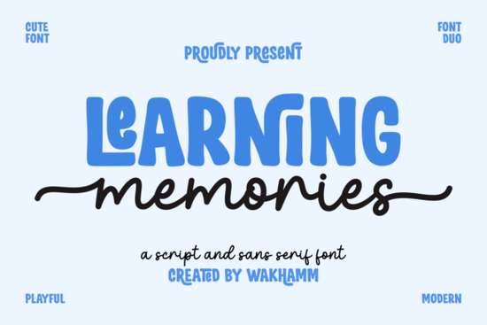 Learning Memories Font